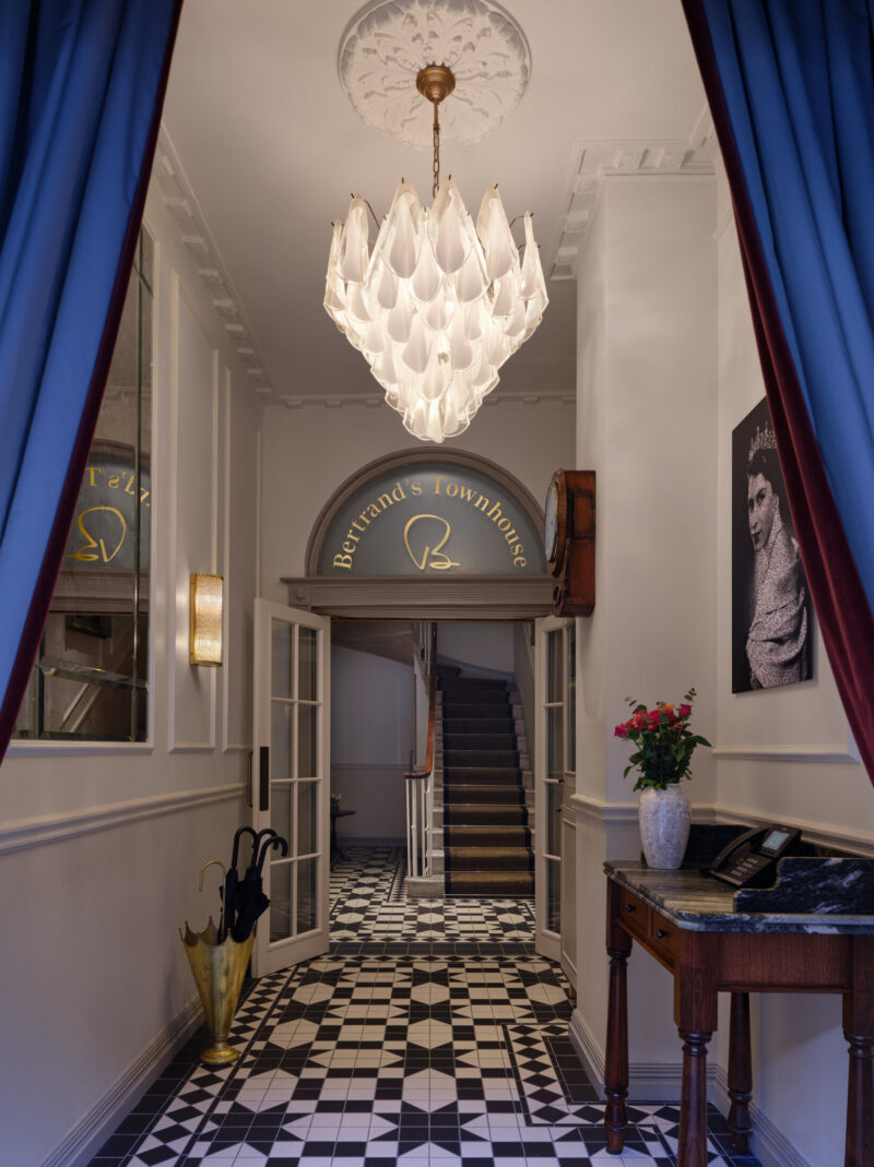 the entrance hallway to bertrand's townhouse