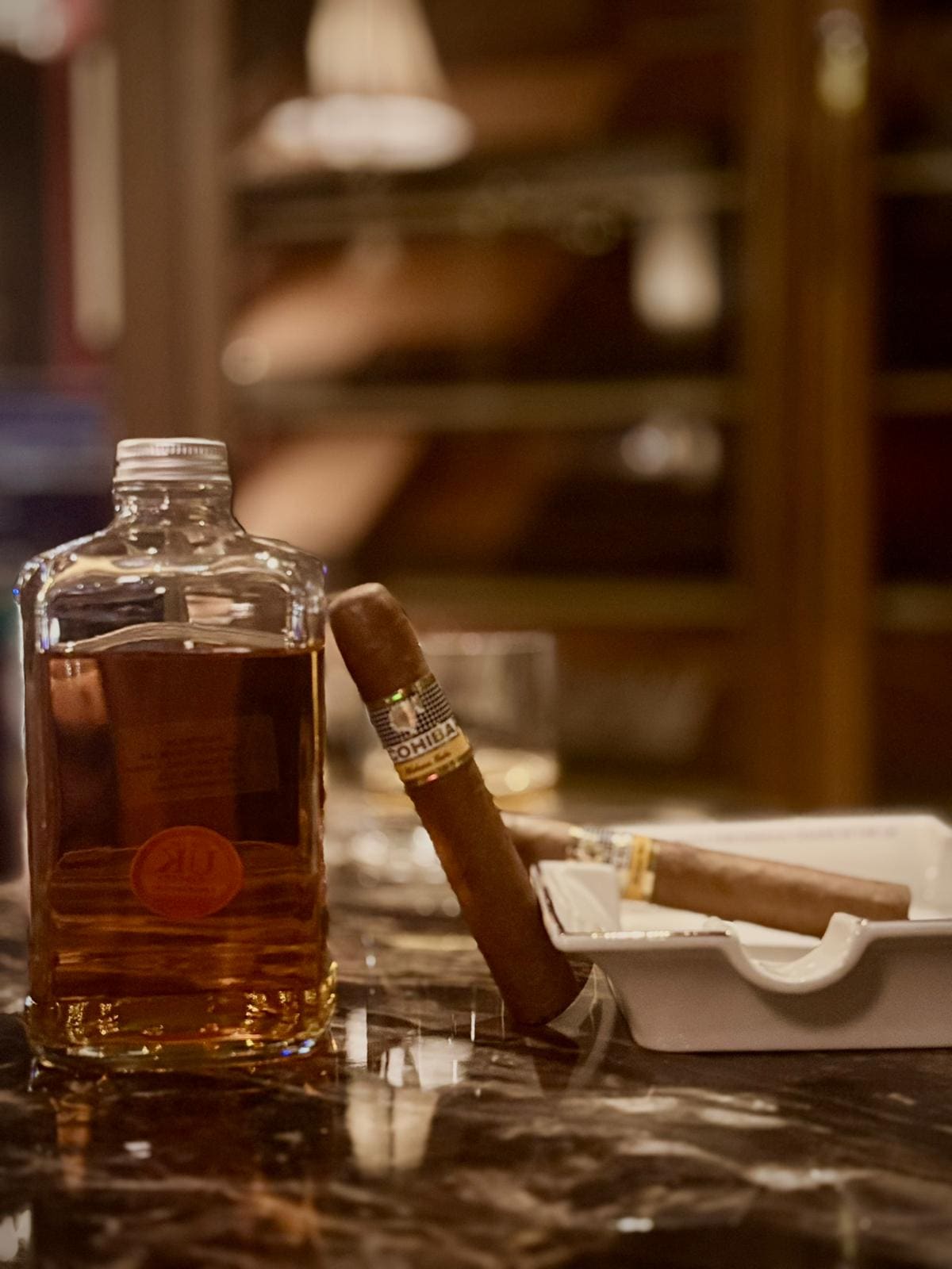whiskey and cigar