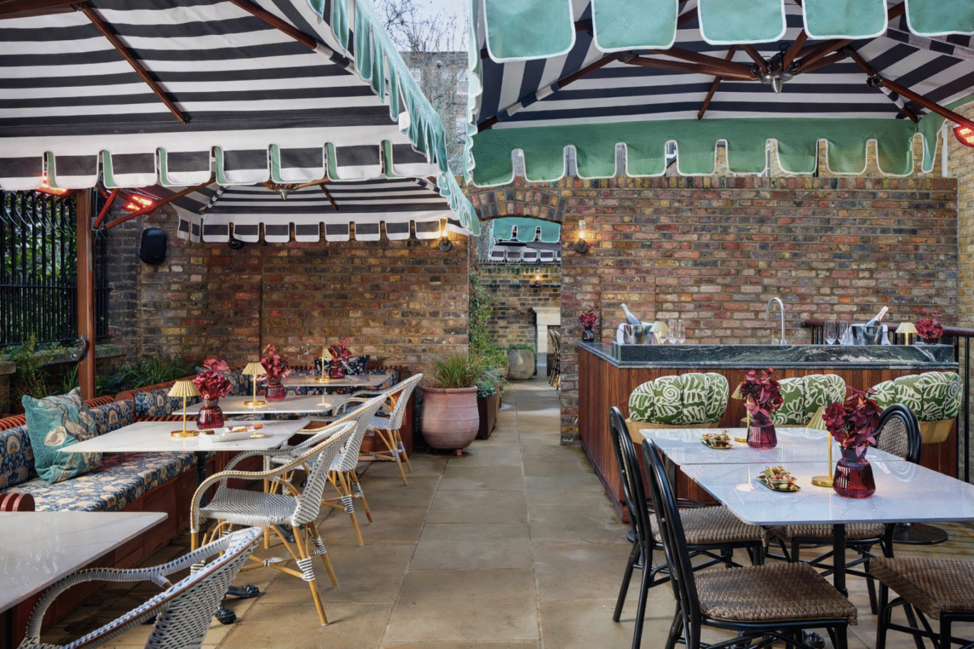 Bertrands Townhouse Terrace with outside bar