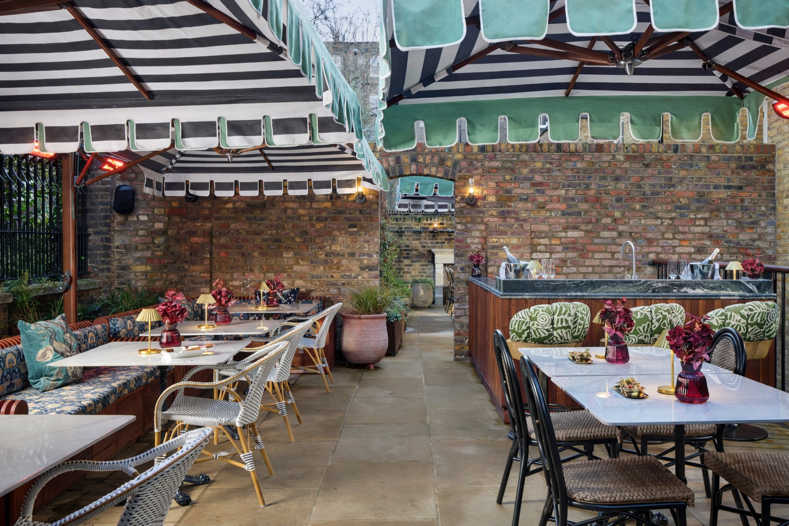 Bertrands Townhouse Terrace with outside bar