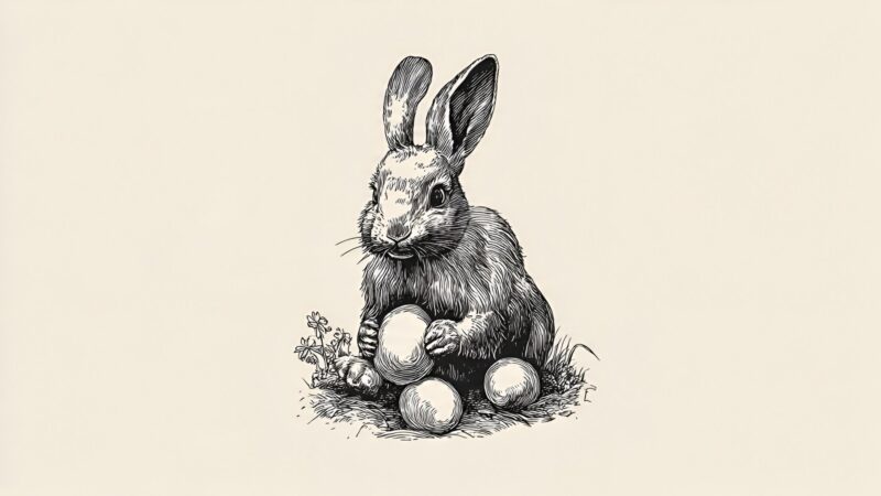 rabbit illustration for easter