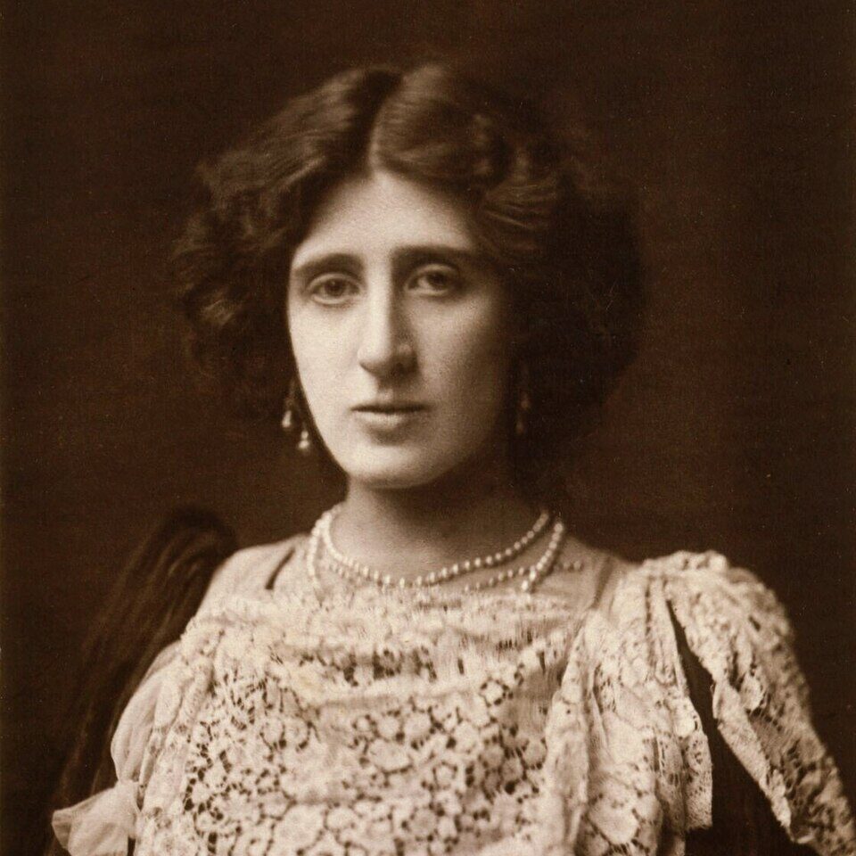A black and white photo of Lady Ottoline Morrell